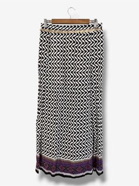 Earthbound Trading Co Boho Maxi Skirt Size M Bellydancer Coins Split Sides